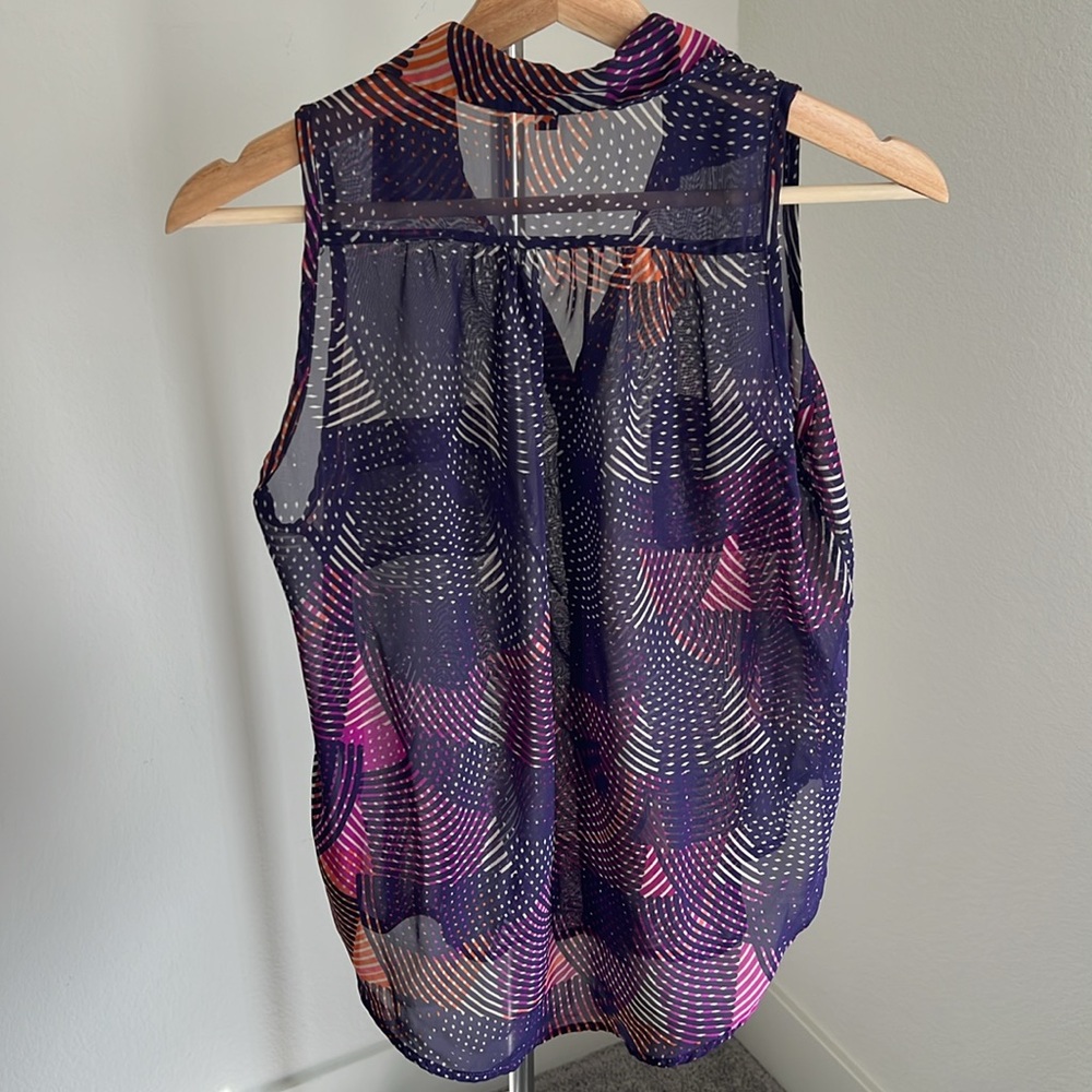 Purple Pattern Blouse - Picture 3 of 4